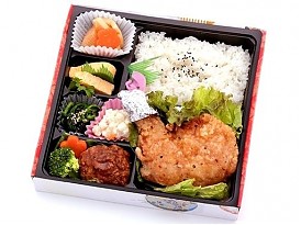 がぶり骨付きチキン&黒毛和牛手ごねハンバーグステーキ弁当